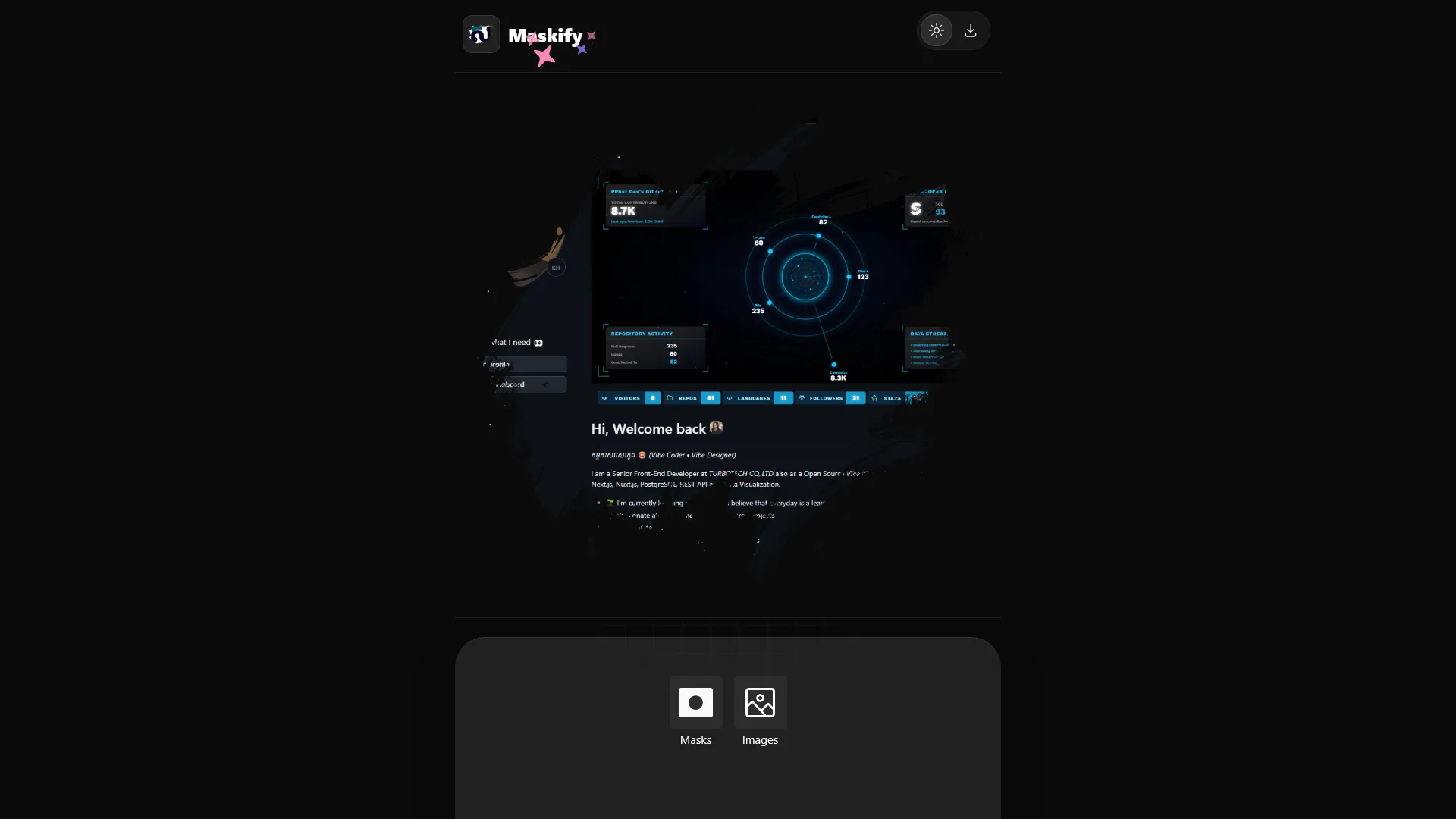Mask gallery dark mode