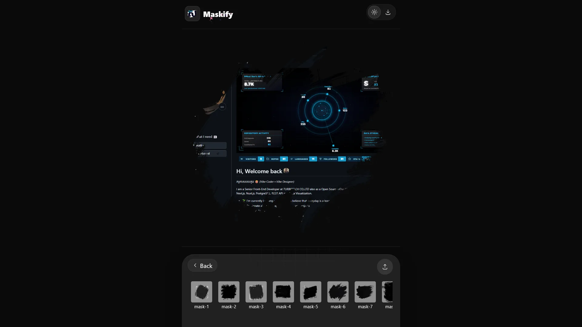 Image gallery dark mode