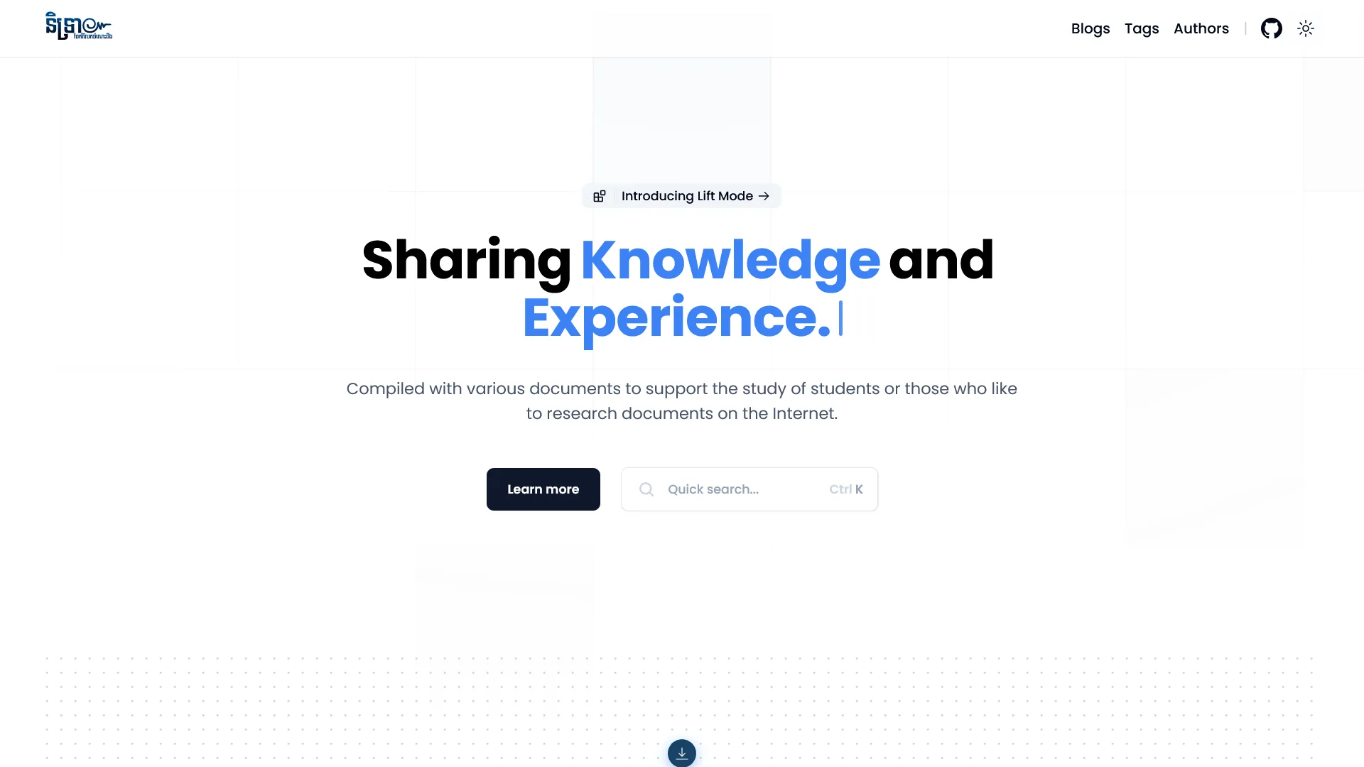 Home page light mode