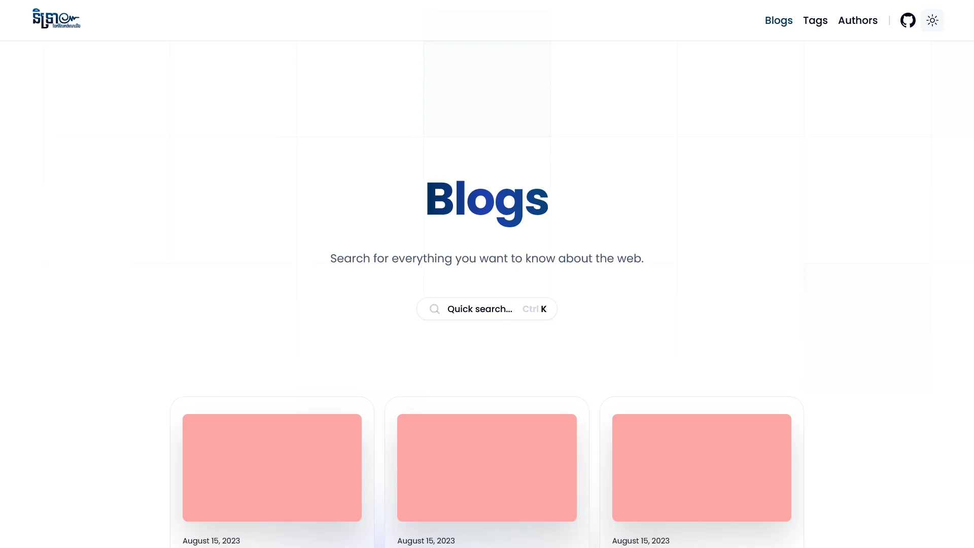 Blog listing light mode