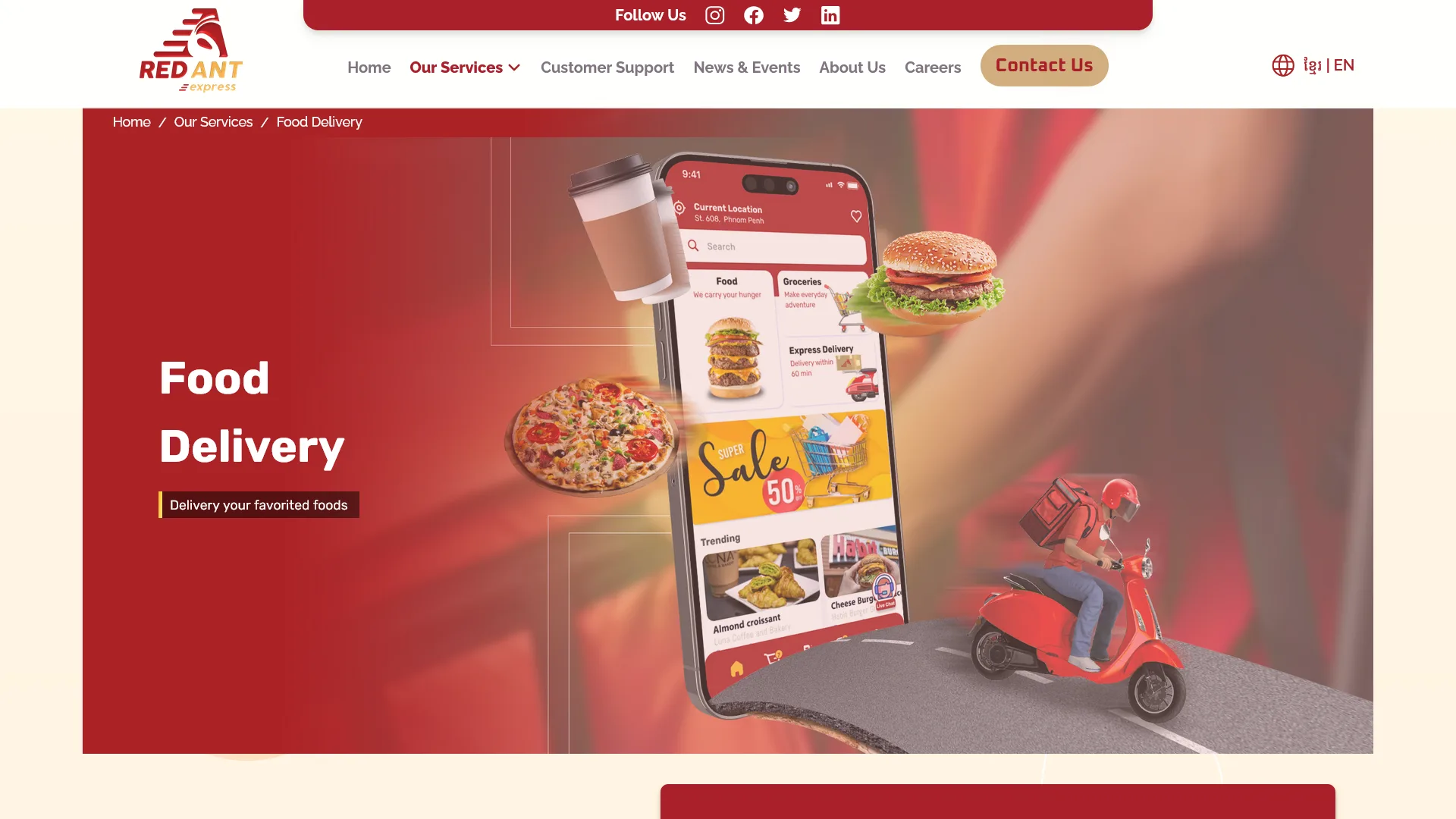 Services overview section